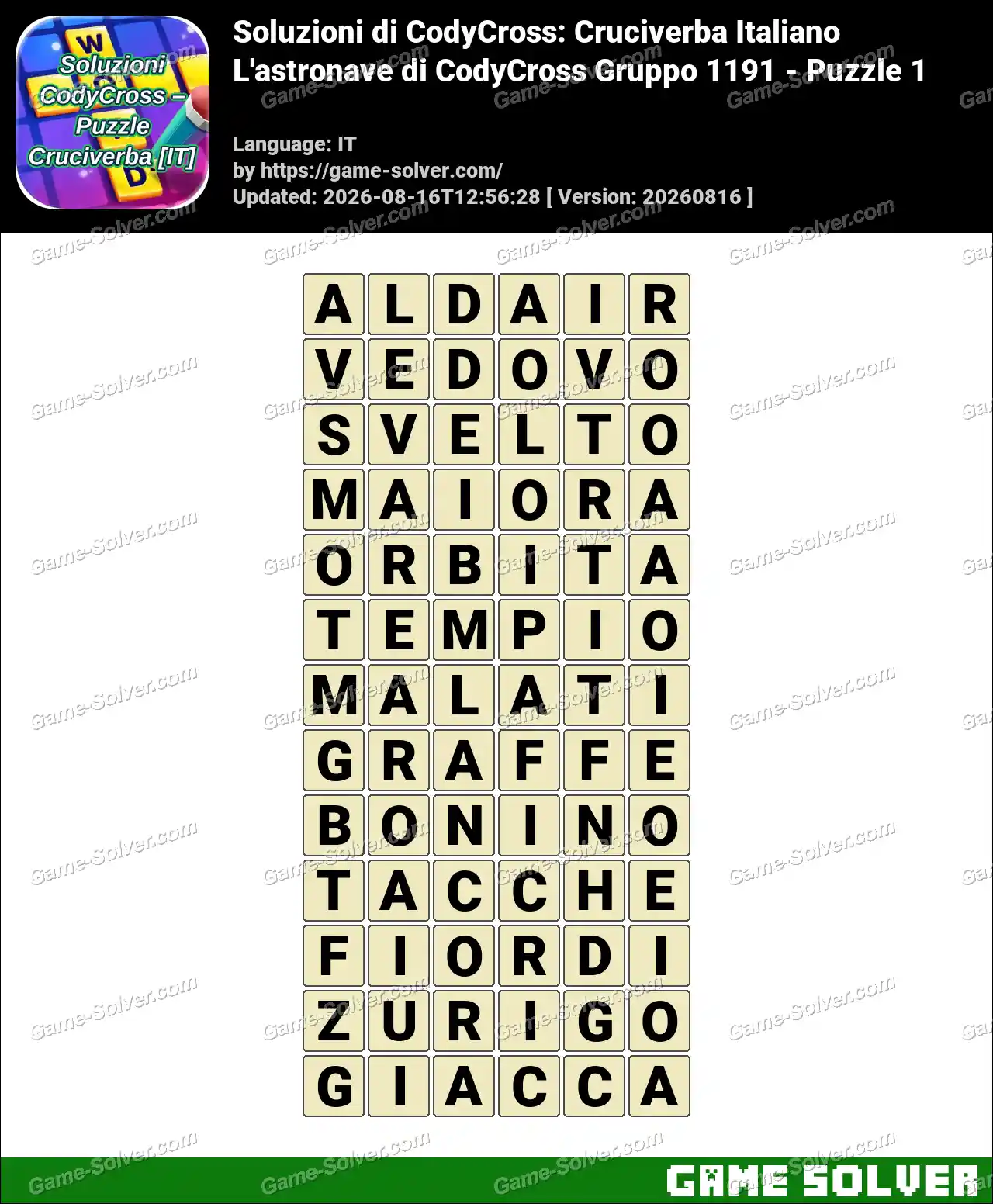 Soluzioni di CodyCross: Cruciverba Italiano L’astronave di CodyCross Gruppo 1191 – Puzzle 1